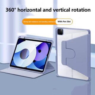 360 ° Xoay Chống Uốn Acrylic Ốp Lưng Cho iPad 2025 11th Gen A16 Air 13 2025 M3 Air11 A16 Pro 11 13 Air 5 4 10th 10.9 10.2 Air 6 5 4 3 2 1 9.7 Mini A17Pro 7 Mini6 Có Bút Khe cắm