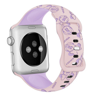 Cute cartoon Mickey silicone strap for Apple Watch Ultra 46/44/40/49/45/41/42/38/45mm iwatch Series Ultra/10/9/8/7/6/5/4/3/2/1/SE