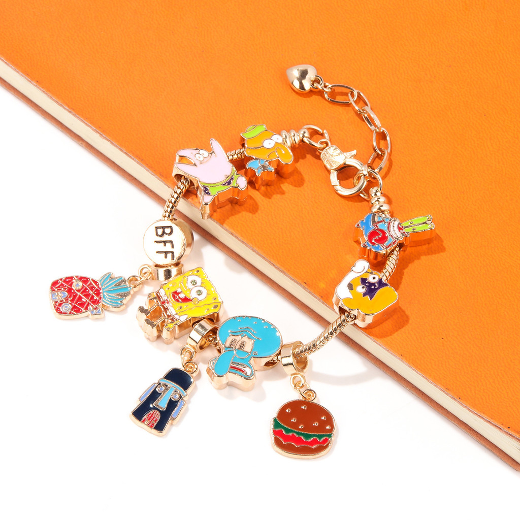 Vòng tay SpongeBob Patrick BFF Good Friends Bikini Bottom Mr. Krabs Squidward Pineapple House Vòng tay hoạt hình BUTU