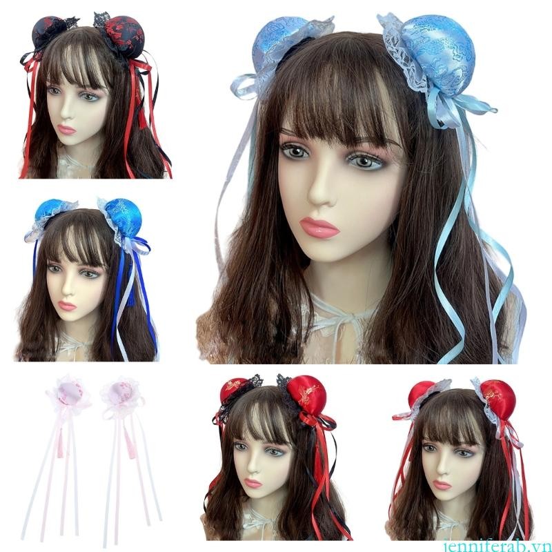 Jenniferab Tóc Bun Kẹp Tóc Anime Người Giúp Việc HairBun Bìa Hóa Trang Đảng Kẹp Tóc