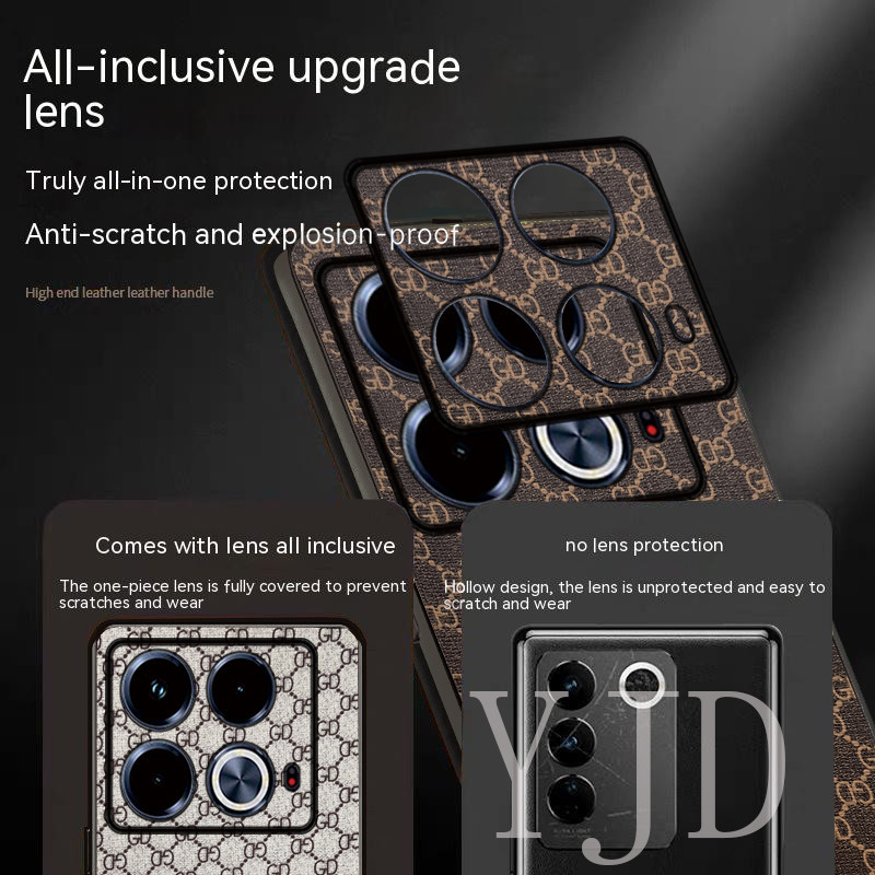 Ốp Lưng Cho Infinix Note 40 Pro Plus Sang Trọng Cổ Điển Da Thời Trang TPU Mềm Cạnh Chống Sốc Vỏ Điện Thoại