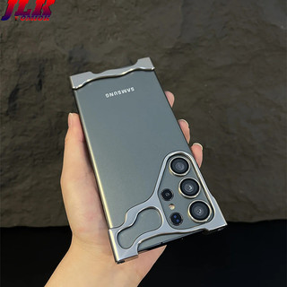 [Jlk] Miếng đệm góc hợp kim nhôm ngoài hành tinh sang trọng cho Samsung S23 + S24 + S23 Plus S24 Ultra Bảo vệ ống kính Vỏ chống sốc bằng kim loại
