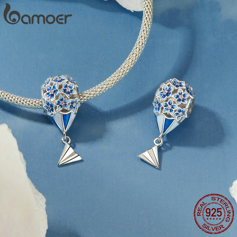 Bamoer 925 Sterling Sliver Charm Bướm Mặt Dây Chuyền Phụ Kiện Series Cho Vòng Tay