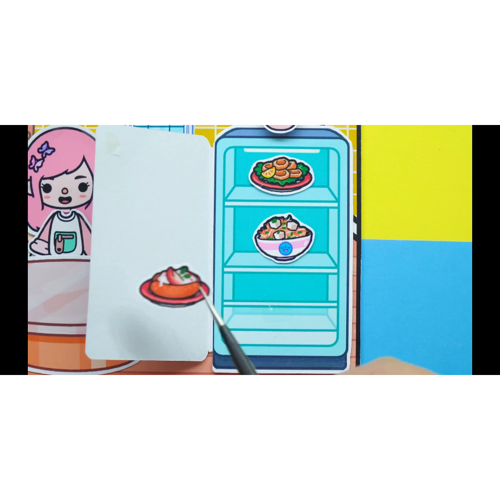 Đồ chơi giấy ngồi nhà búp bê bằng giấy tocaboca life Pink Castle Quiet Book thủ công DIY cho bé gái
