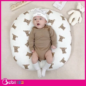Gối chống trào ngược cao cấp vải Muslin Organic thoáng mát 65x75cm cho bé