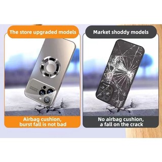 Ốp Cứng Từ Tính Cho iPhone 15 PRO MAX 14 PRO MAX 13 12 11 PRO 15 Plus Chống Rơi Với Ống Kính Máy Ảnh Bảo Vệ Sạc Không Dây Vỏ Chống Sốc Mờ