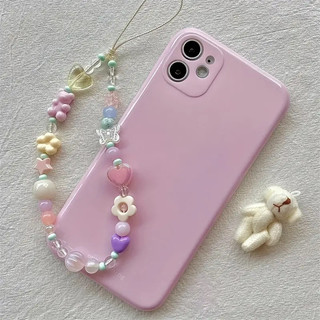 Dễ Thương 3D Gấu Hoa Dây Điện Thoại Dây Đeo Điện Thoại Bạc Ngôi Sao Hạt Dây Treo Vòng Tay