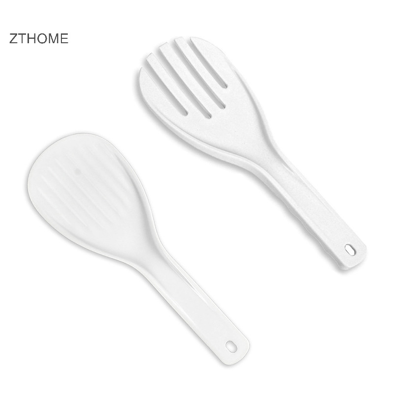 Zthome Thìa Cơm Lớn Nhựa Bữa Ăn Thìa Chống Dính Tiện Ích Nhà Bếp Cuộn Tay Thìa Xẻng Cơm Đồ Dùng Nhà Bếp Nĩa Cơm Dày HOT