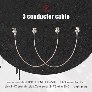 2 Chiếc Cáp BNC 75 Ohm 30cm Cho Máy Ảnh Thiết Bị Video Hỗ Trợ HD-SDI 3G-SDI 4K 8K
