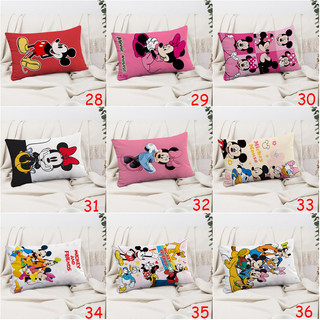 Hoạt Hình Chuột Mickey Và Chuột Minnie Hình Chữ Nhật Gối Vỏ Bên In Hình Đệm Polyester Trang Trí Sofa Nhà (Không Có Lõi)
