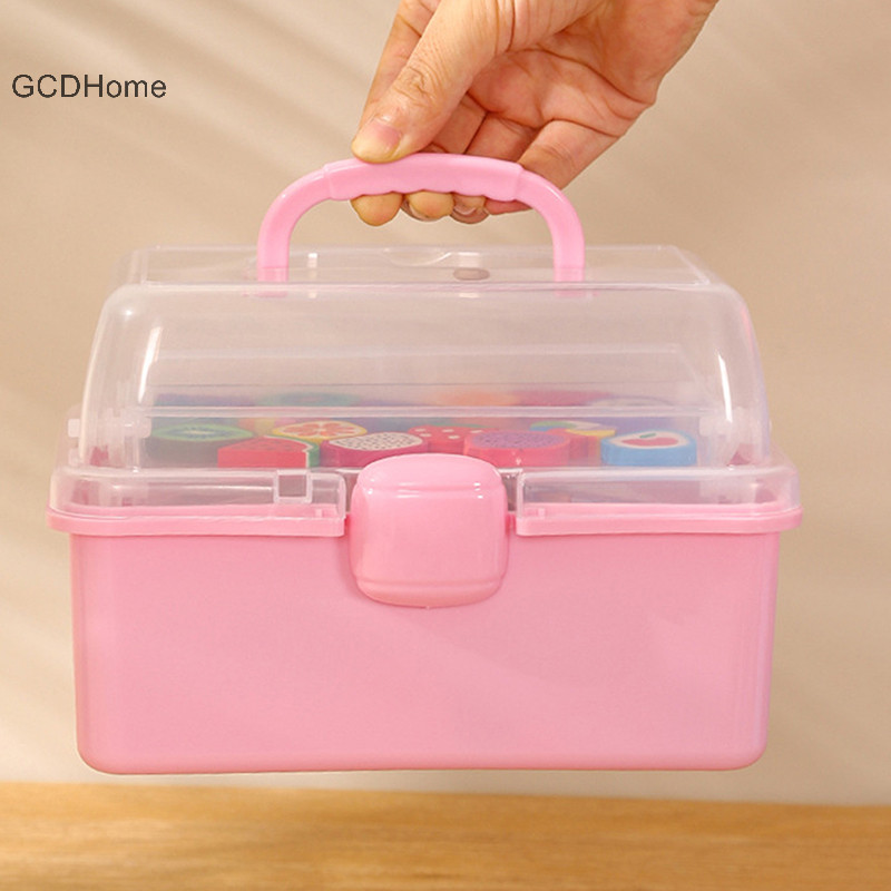 Gcdhome Trẻ Em Phụ Kiện Tóc Hộp Bảo Quản Dây Kẹp Tóc Thẻ Bút Đồ Lặt Vặt Hộp Văn Phòng Phẩm Cô Gái Dễ Thương Hộp Trang Sức HOT