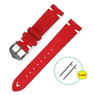 Dây đeo đồng hồ da lộn 20mm 22mm Phát hành nhanh Dây đeo đồng hồ da thật Da bò Dây đeo đồng hồ cho nam nữ cổ điển DW