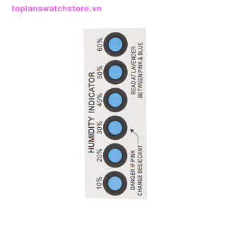 Toplanswatchstore Thẻ chỉ báo độ ẩm cho độ ẩm Tesg trong hộp kín10% -60% Thẻ giấy thử nghiệm Thẻ độ ẩm sáu điểm màu xanh VN