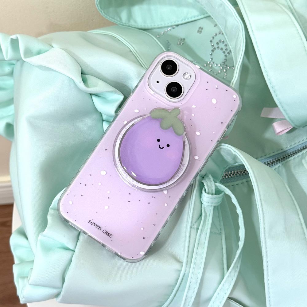 Ốp Lưng Cứng Tương Thích Với iPhone 12 12Pro 12ProMax 13 13Pro 13ProMax 14 14Pro 14ProMax 15 15Pro 15ProMax Ốp Nam Châm Họa Tiết Cà Chua Tím