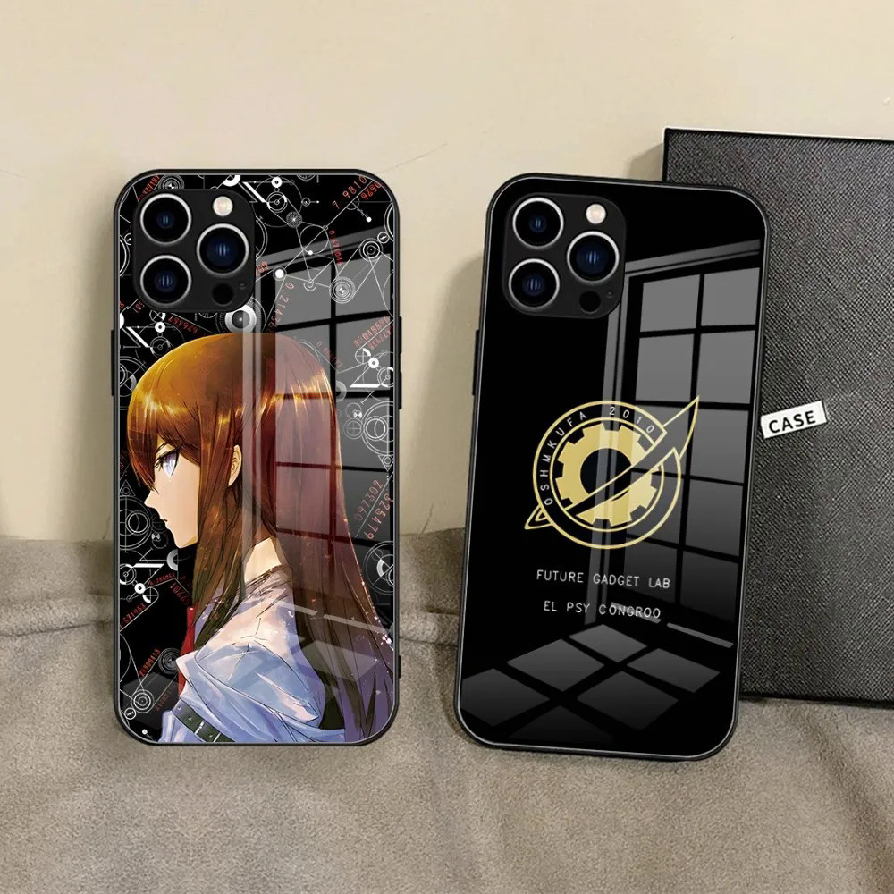BK-1 Steins Gate Okabe Anime Ốp lưng iPhone 17,15 Pro Max14 Pro 12 11 13 Mini X XR XS 8 7 Plus SE Ốp Lưng Kính Cường Lực 0728