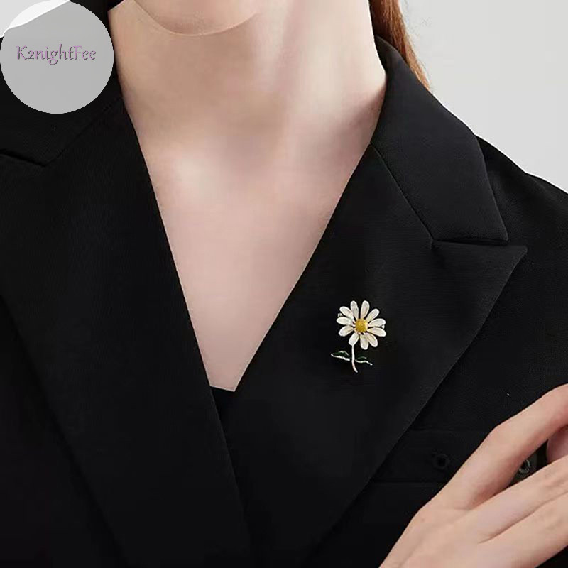 K2nightfee Men Sáng Tạo Hoa Cúc Trâm Pin Áo Bé Gái Hợp Kim Thổ Cẩm Pin Phụ Kiện Trang Sức Trâm Cài Ngày Lễ Quà Tặng Trang Sức VN