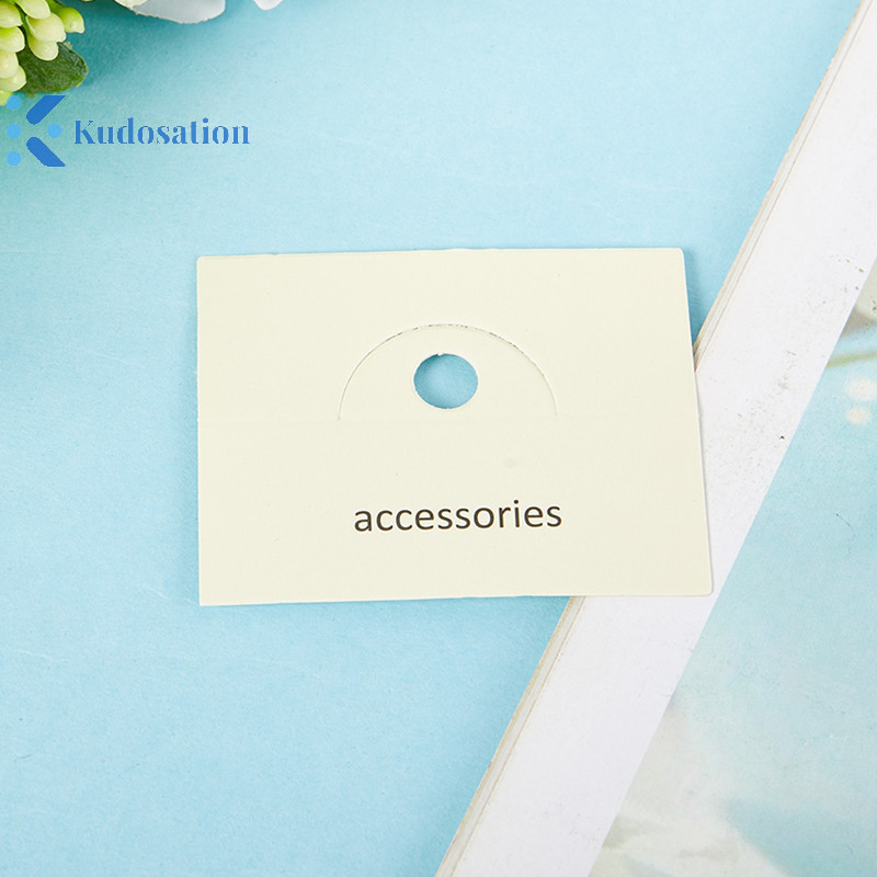 Kudosation 50 Chiếc Phụ Kiện Tóc Dễ Thương Bìa Cứng Hiển Thị Thẻ Nhãn Phẳng Miệng Túi Đựng Thẻ Tông Gói Tóc Thủ Công Treo Thẻ Thẻ Gói
