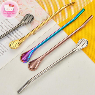 Moonlights Có Thể Tái Sử Dụng Thép Không Gỉ Uống Ống Hút Lọc Khuấy Thìa Trà Cà Phê Bộ Đồ Ăn EN