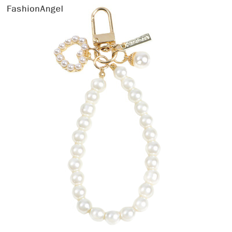 Fashionangel 1 DIY Khóa Vòng Móc Chìa Khóa Túi Mặt Dây Chuyền Móc Khóa Vỏ Điện Thoại Di Động Dây Xích Ngọc Trai Dây Túi Mặt Dây Chuyền Phụ Kiện Trang Trí TH