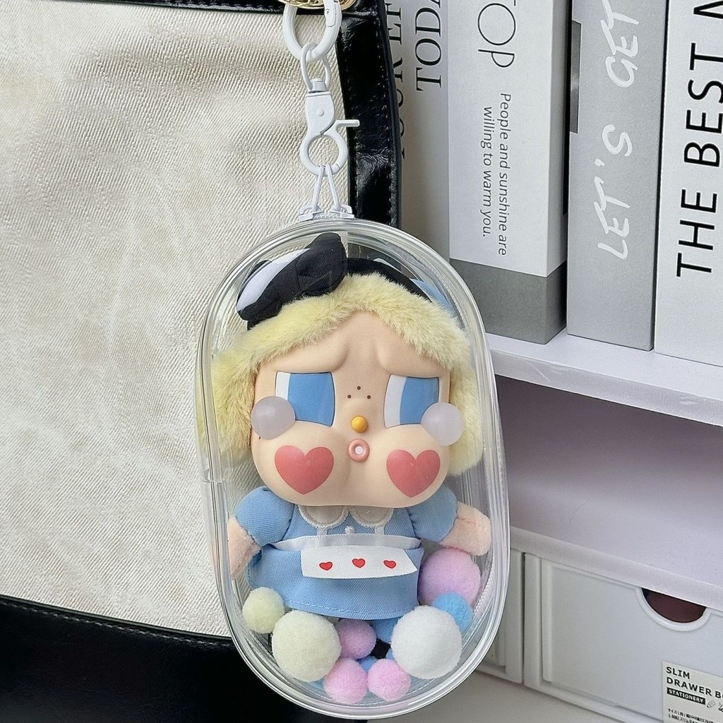 Hộp đựng búp bê 18CM Hộp bảo vệ chống nước trong suốt đa năng HD Hộp lưu trữ trong suốt Vinyl Hình Mặt dây chuyền