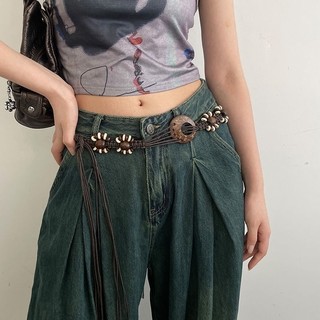 [1904 Người Đã Thu Thập] Thắt Lưng Dệt Cho Phụ Nữ Mùa Hè Phong Cách Vintage Dân Tộc Mới Dây Thắt Lưng Đa Năng Trang Trí Cao Cấp Với Thắt Lưng Váy 3.4 QDDJ