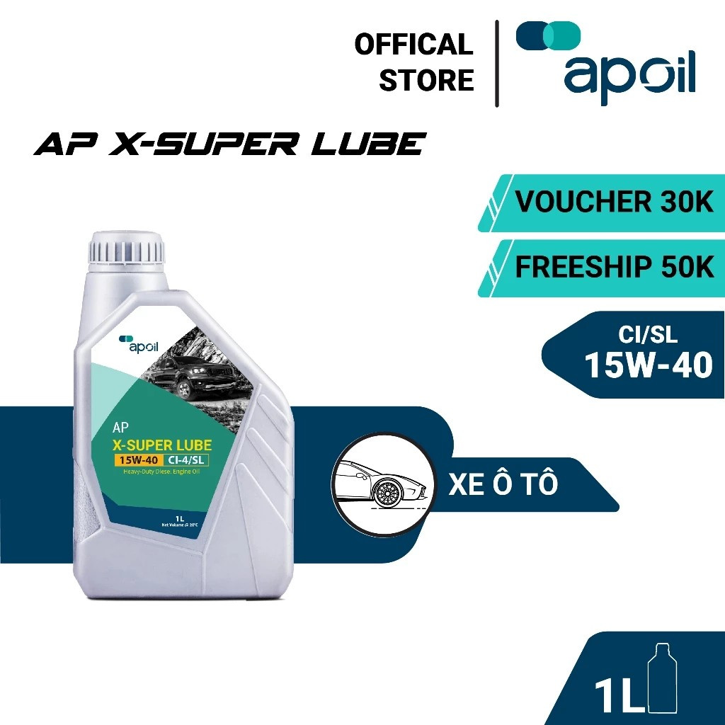 Dầu nhớt động cơ ô tô máy dầu AP OIL - AP X Super Lube - CI-4/SL 15W-40 ...