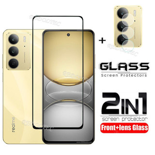 Realme C75X kính cường lực 2 trong 1 + bảo vệ camera, full keo, kèm miếng dán bảo vệ ống kính