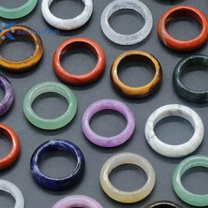 Kudosation 1 Chiếc Nhẫn Đá Tự Nhiên Mã Não Tinh Tế Nhẫn Pha Lê Cho Nữ Cô Gái Nhẫn Thời Trang Tiệc Cưới Trang Sức Phụ Kiện Quà Tặng
