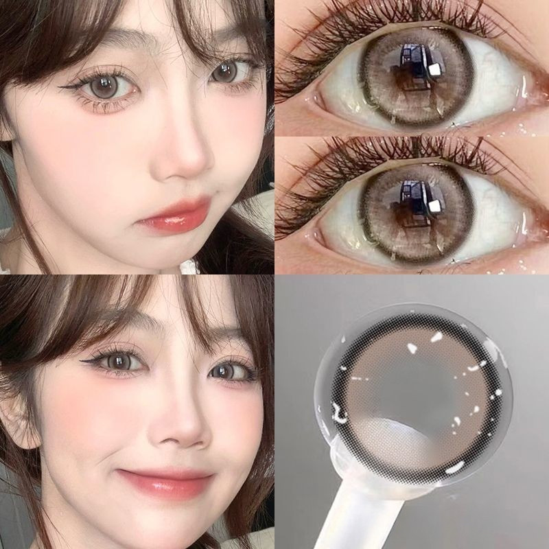 [Tặng hộp + 2 chiếc] 0.00~-6.00 Kính áp tròng màu Hàn Quốc Kính áp tròng cận thị thời trang 14.0mm/14.2mm/14.5mm Có thể sử dụng trong 1 năm 06