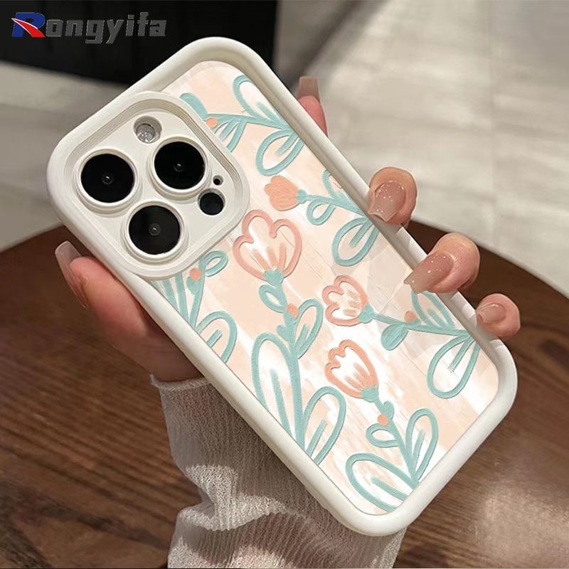 Ốp Điện Thoại Graffiti Hoa Cho Vivo IQOO Z9 Turbo + Lite Z9X Z8 Z7 Z7X Z7i Z6 Z1 Pro Z6 Z6X Z5 Z5X Z3 Z1X U5X U5 U5E U3X U1X U1 5G Vỏ Hoạt Hình Dễ Thương Chống Rơi Ốp Lưng Mềm