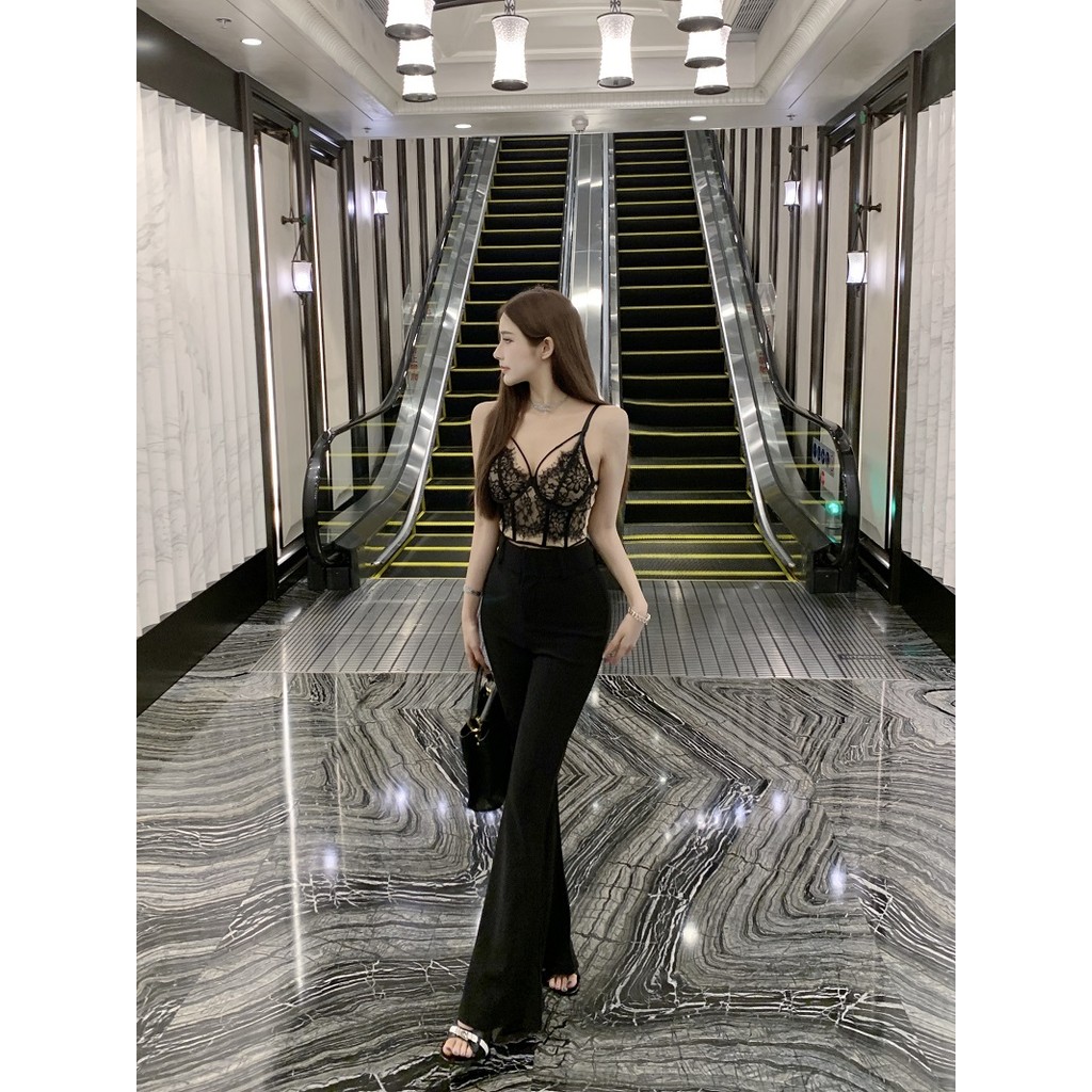 Sản phẩm mới Áo ren gợi cảm Pure Desire Style Sling Xương cá Corset