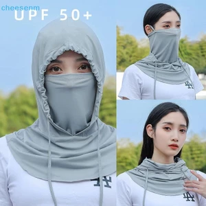 Cheenm 1 Mũ Chống Nắng Ice Silk Bảo Vệ Mặt Thoáng Mát Thở Mũ Chống Tia Cực tím Có Khăn Cho Nữ Đi Xe Đạp Ngoài Trời Mũ Chống Nắng VN