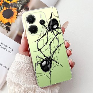 Dành Cho Xiaomi Redmi Note 14 4G EU Vỏ 2025 Mèo Dễ Thương Nhện Sư Tử Hoạt Hình Mềm Trong Suốt Silicon Cho Redmi Note14 4G EU Ốp Lưng