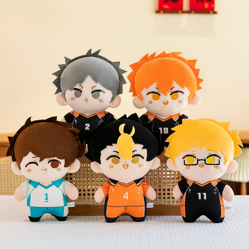 Anime Haikyuu 20cm Sang Trọng Búp Bê Đồ Chơi Tobio Kageyama Shoyo Hinata Kuroo Tetsurou Mềm Nhồi Bông Gối Bộ Sưu Tập Đồ Chơi Búp Bê