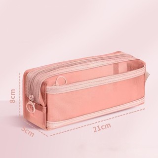 Bút Chì HOBBYIN, Túi Đựng Bút Lưới Hai Lớp, Di Động Trong Suốt Dung Tích Lớn Văn Phòng Phẩm Tổ Chức Quà Tặng