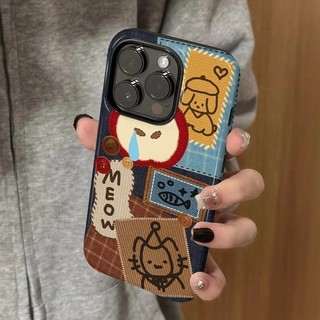 Ốp điện thoại Apple 16 Pro 2 trong 1 hoạt hình dễ thương iPhone 15 Pro Max Phim mới 14 / 13 Sáng tạo 12 / 11 Pro Max 7 / 8 Plus Vỏ điện thoại