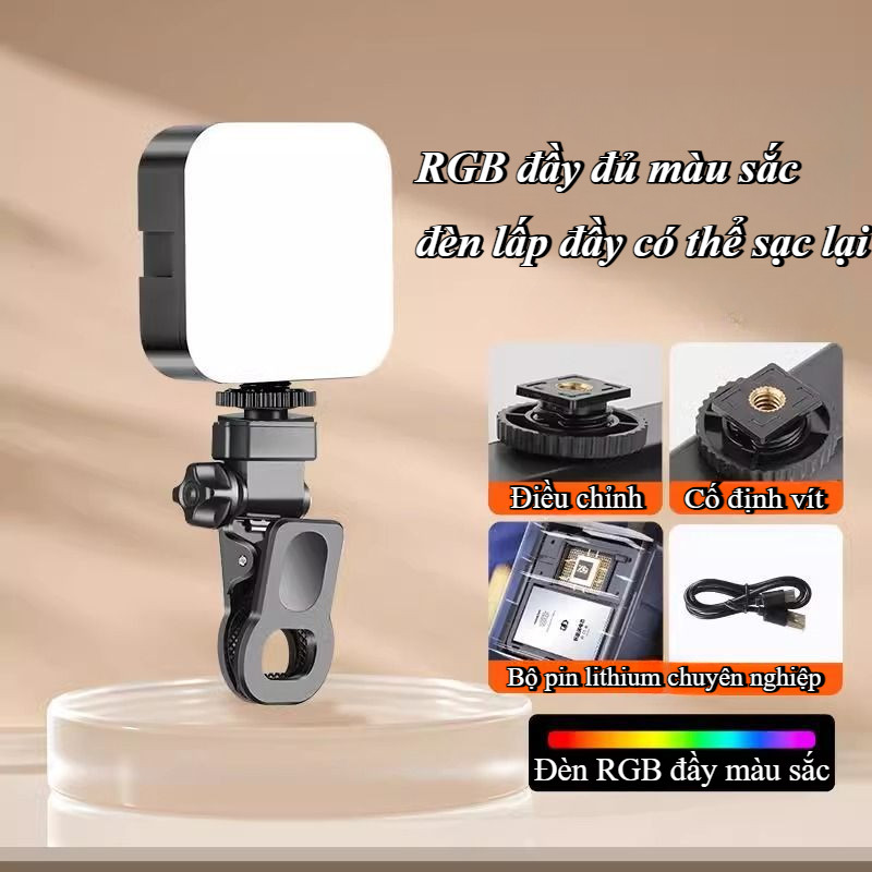 Đèn Selfie Mini - Đèn Selfie LED,Đèn Led Sefie Mini Cầm Tay 3 Chế Độ Sáng,Quay Video Chuyên Nghiệp