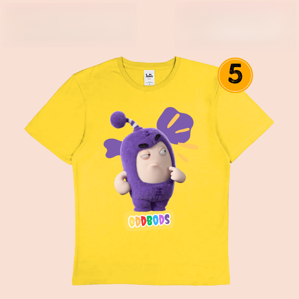 Oddbods Áo phông Jeff Kids thiết kế hoạt hình dễ thương thời trang & thoải mái cho trang phục hàng ngày của trẻ em