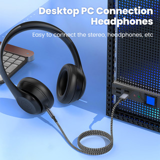 Cáp Aux Jack chất lượng cao Elough USB sang Bộ chuyển đổi cáp âm thanh Aux 3,5 mm