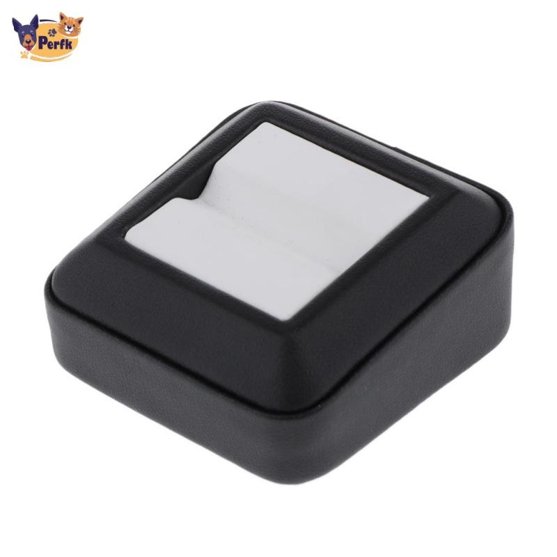 Hộp trưng bày đá quý màu đen Hộp đựng đồ trang sức kim cương giả