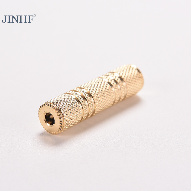 Jinhf Nữ sang 3,5 mm Nữ F / F Stereo Audio Adapter Tai Nghe Jack Kết Nối HOT