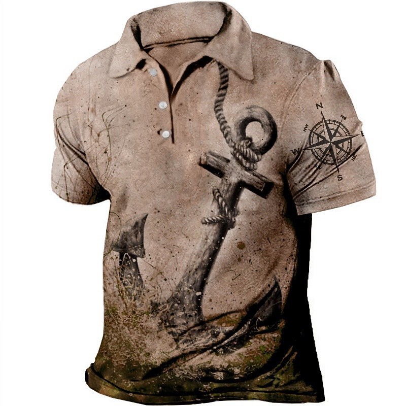 Bán Nam Tay Ngắn golf polo Áo In Chữ vintage Xe Máy Thể Thao Ngoài Trời Dạo Phố Thời Trang