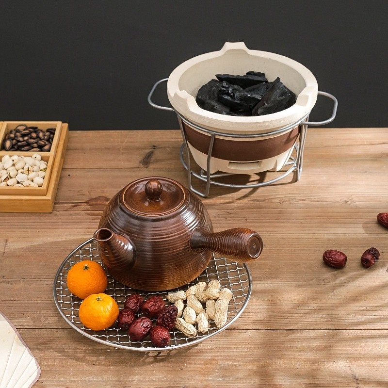 Bếp Nấu Trà Bằng Gốm Sứ Đức Hoá, Trà Sữa Nướng Vân Nam