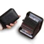 SAMO Ví Doanh Nghiệp Nhỏ, Da PU 11 Khe Cắm Thẻ Organ, RFID Chặn Chống Trộm Dây Kéo Ví Nam Nữ