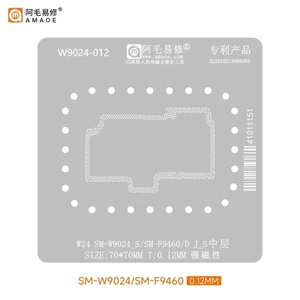 AMAOE BGA Reballing Stencil cho Samsung W24 / Z Fold5 SM-W9024 / SM-F9460 Lưới trồng thiếc cấp trung bình Chip thép hàn mẫu lưới