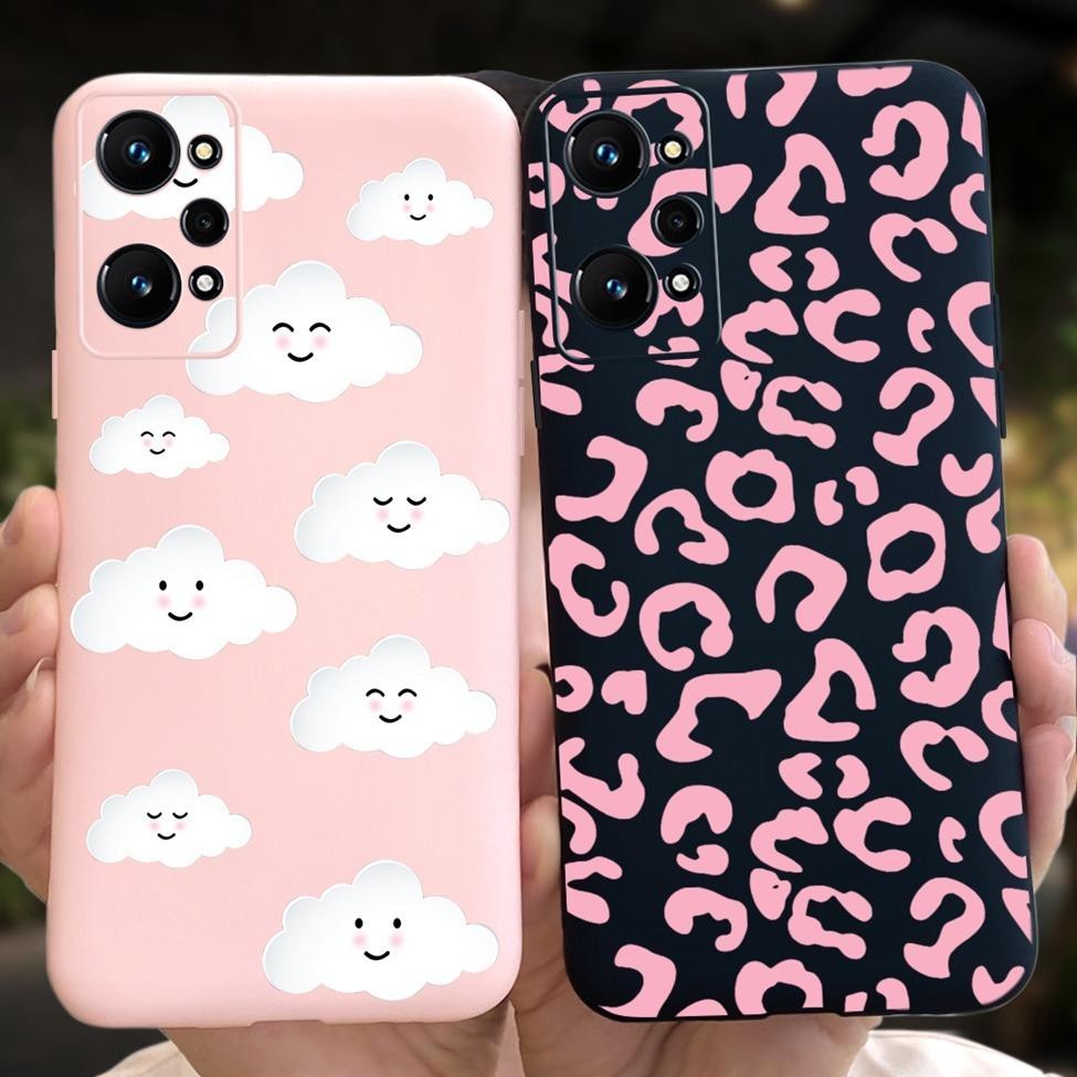 Dành Cho Realme Q5 Pro Vỏ RMX3372 Kẹo Chống Sốc Silicon Ốp Lưng Cho Realme Q5 Pro Ốp Lưng Hoa Thời Trang Dễ Thương Mèo Phi Hành Gia Sơn
