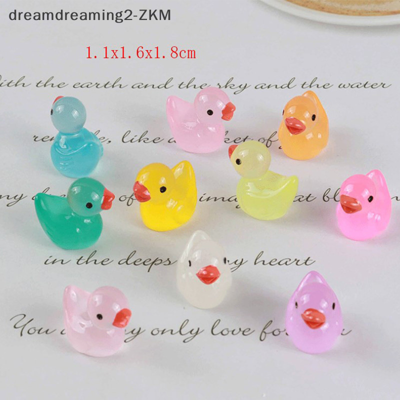 [dreamdreaming] Bộ 50 Tượng Nhỏ Vịt Nhựa Đồ Trang Trí Nhỏ Dễ Thương Dạ Quang Vịt Vườn Cảnh Quan Cây Thủ Công Trang Trí [zkm]