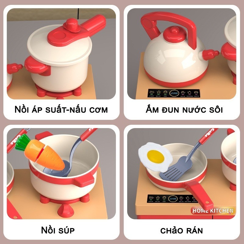 Bộ Đồ Chơi Giáo Dục Nấu Ăn Mô Phỏng Nhà Bếp Dành Cho Trẻ Em Phù Hợp Cho Trẻ Từ 3-6 Tuổi 33/56/84 PCS