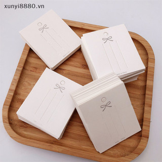 {Hbvn} 50 CÁI Thẻ kẹp tóc màu trắng Thẻ trưng bày Nơ Giấy đóng gói bìa cứng.