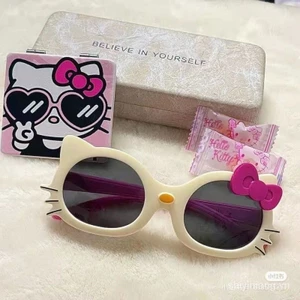 Kính Ảnh Kitty Đạo Cụ Kính Mát Hợp Thời Trang Nữ Học Sinh Trẻ Em Cha Mẹ-Con Gái Kính Mát Hoạt Hình Dễ Thương